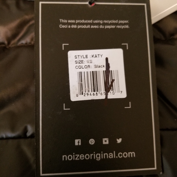 Noize Katy Long Parka, Black Woman’s Size XS. NWT. Vegan Cruelty Free - Picture 3 of 15